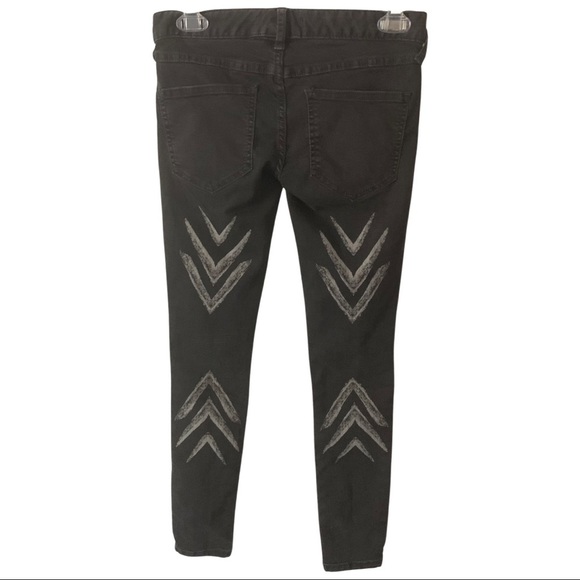 Free People Dotted Ikat chevron skinny Pants - Picture 9 of 11